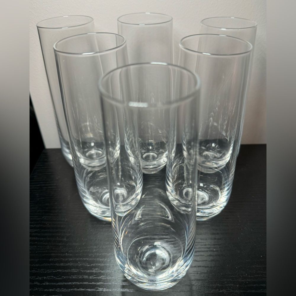 Elixir Glassware Stemless Champagne Flutes, 6 oz Crystal Glass Flutes — Set Of 6